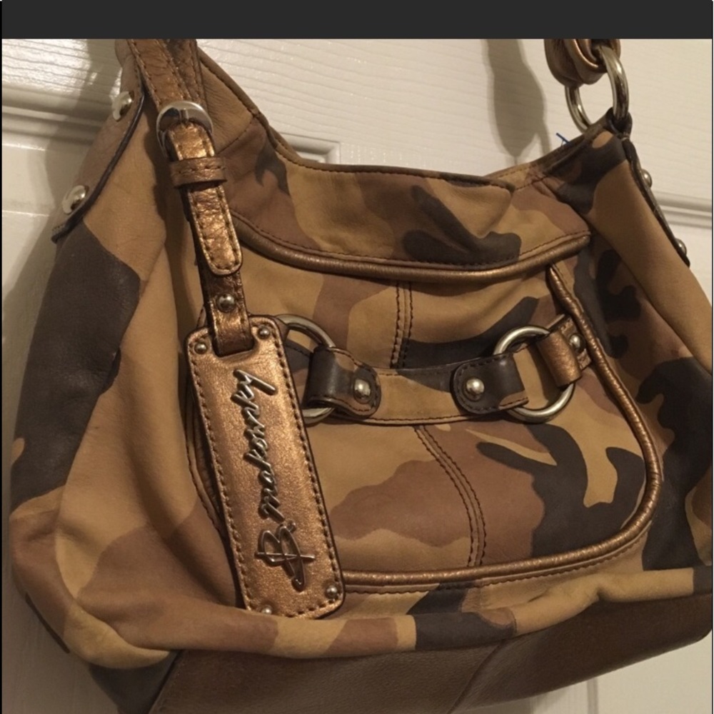 b. makowsky Camo Shoulder Bag